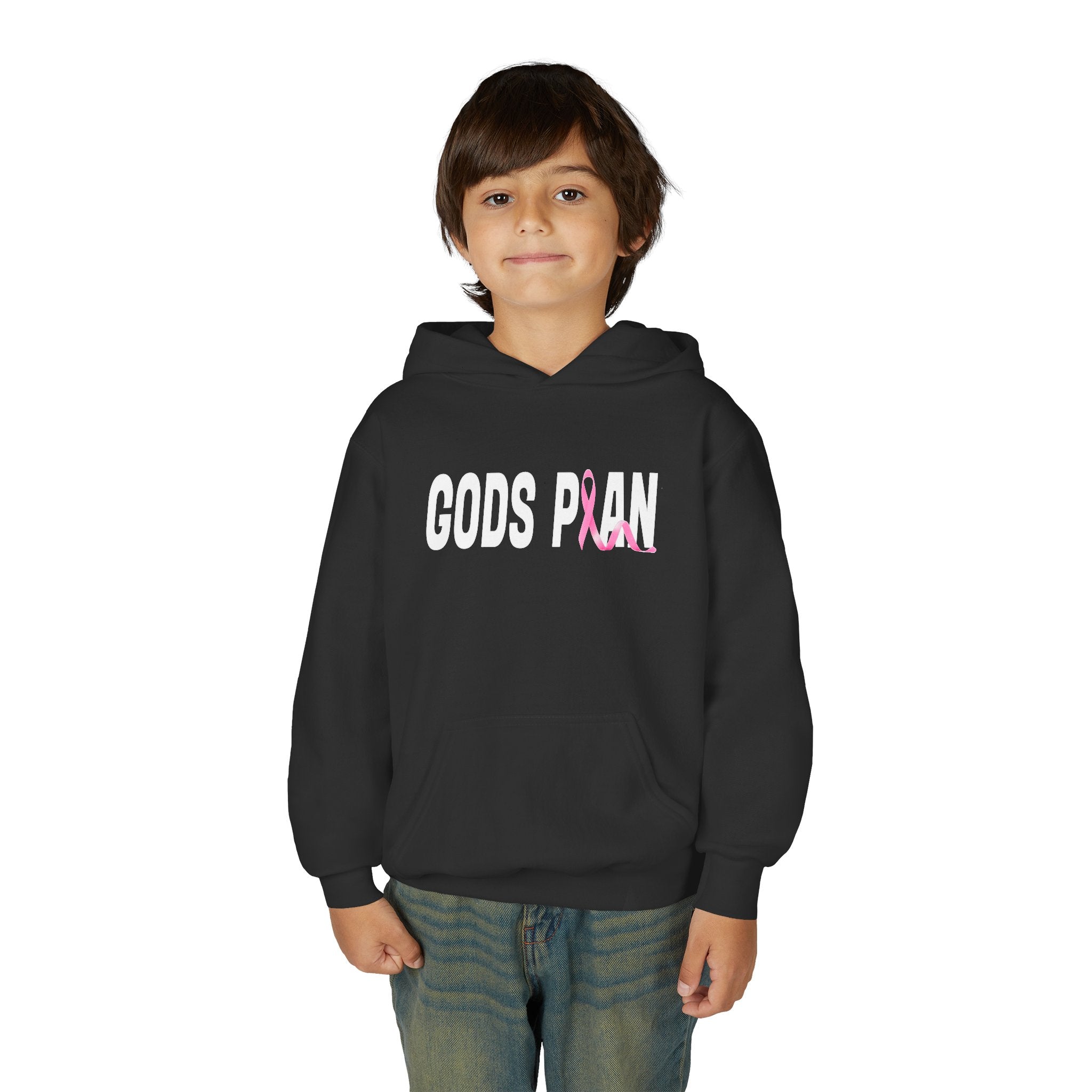 Youth Hoodie - "It Takes Faith" Breast Cancer Awareness Pullover