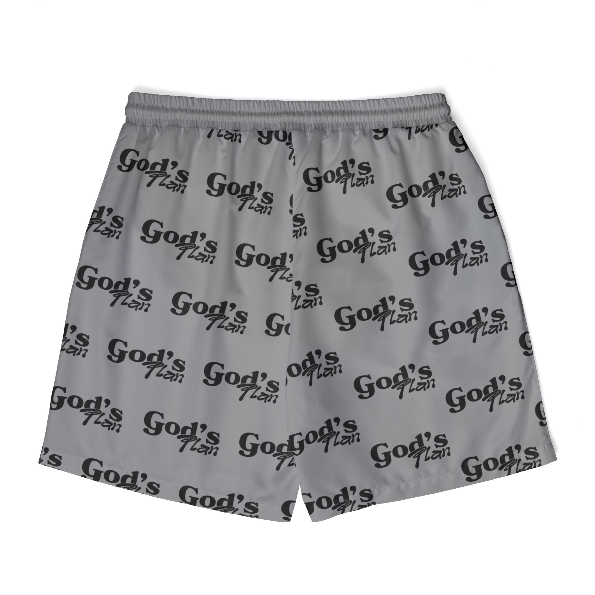 Unisex Swim Shorts with Inspirational Print | Beachwear, Summer Style, God’s Plan Shorts, Vacation Attire, Gift for Him