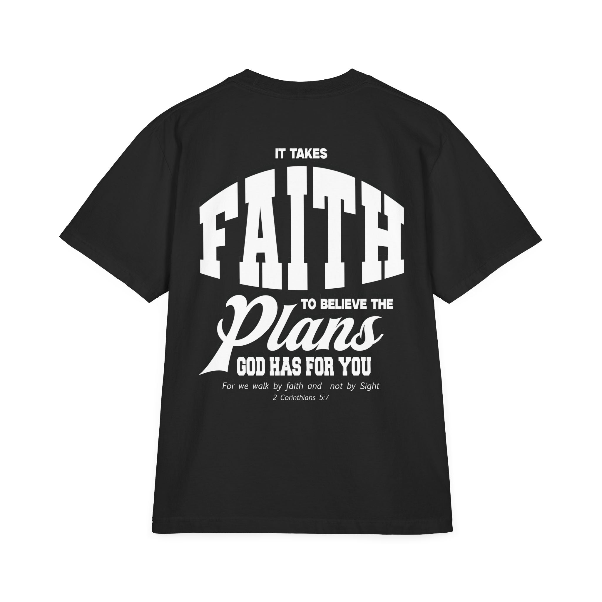Unisex Faith Plans T-Shirt - Motivational Drop-Shoulder Tee