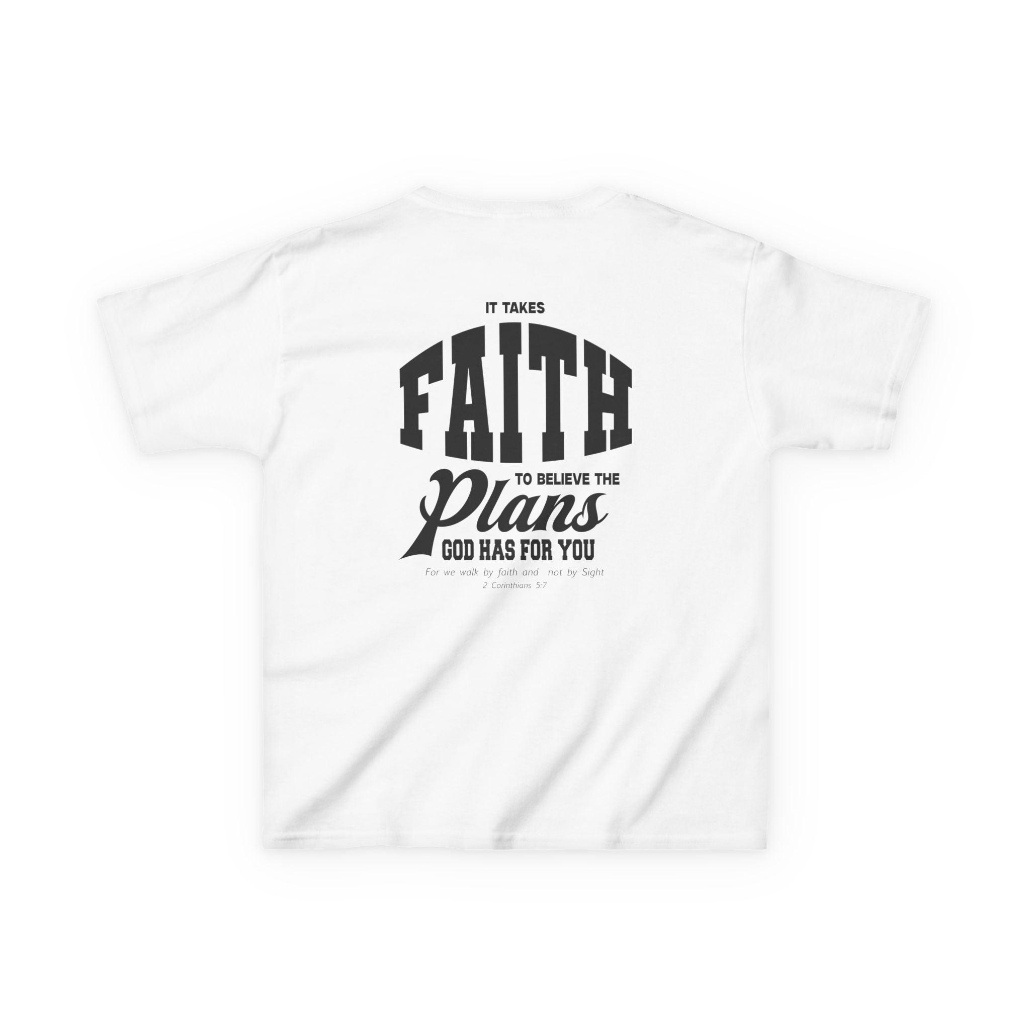 Kids Tee, Faith Christian Graphic Shirt, Empowering Bible Verse Top, Inspirational Scripture Clothing, Religious Gift, Church Wear
