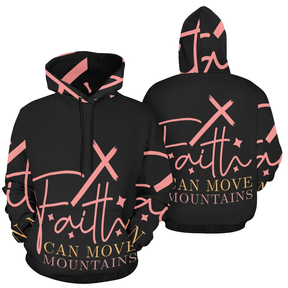 FAITH can move Mount Hoodie All Over Print Hoodie for Women (USA Size) (Model H13)