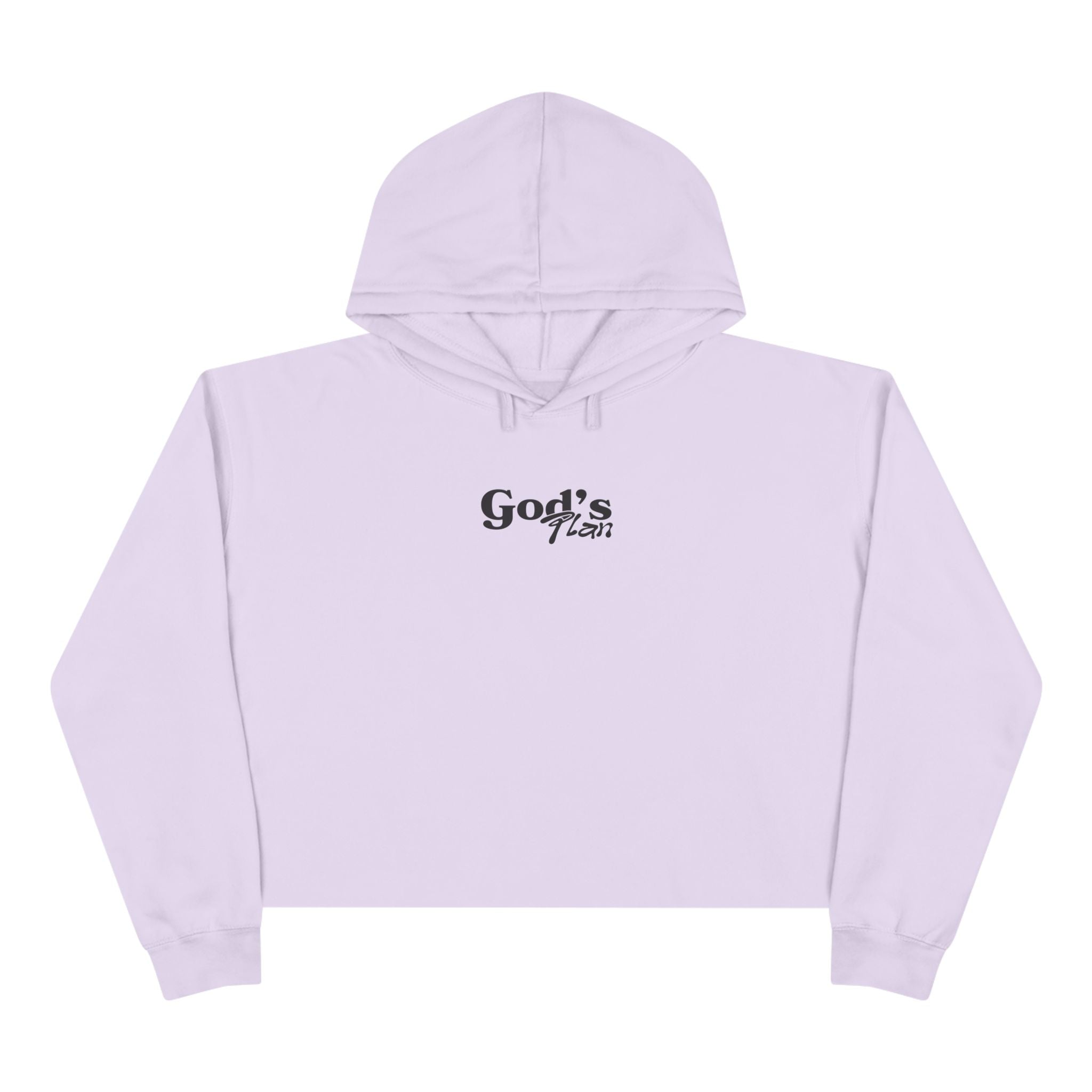 God's Plan Crop Hoodie, Casual Streetwear, Inspirational Gift, Church Event Apparel, Faith-Based Fashion