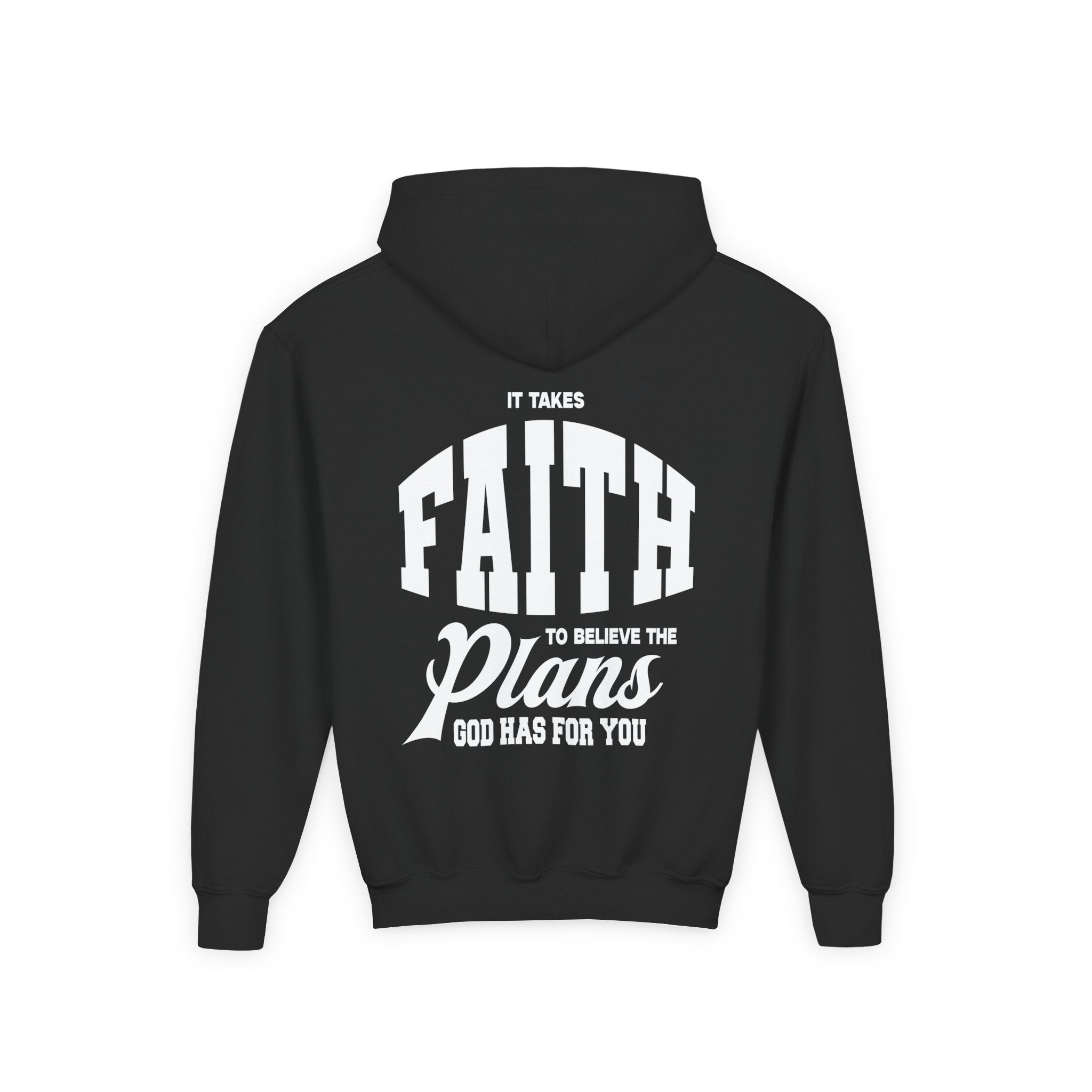 Youth Hoodie - "It Takes Faith" Breast Cancer Awareness Pullover