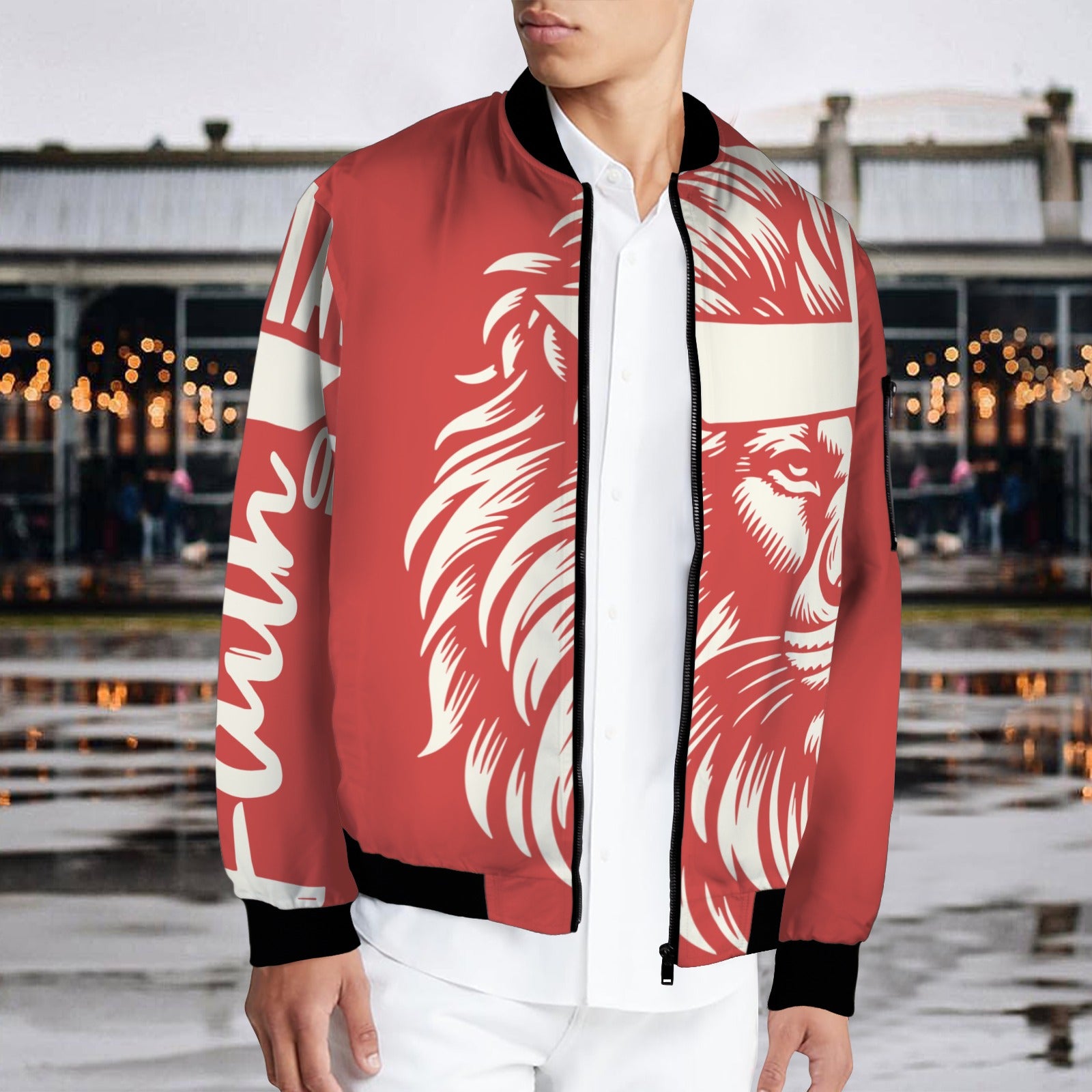 GPA Man of Faith Bomber Jacket Men's Bomber Jacket (Model H65)