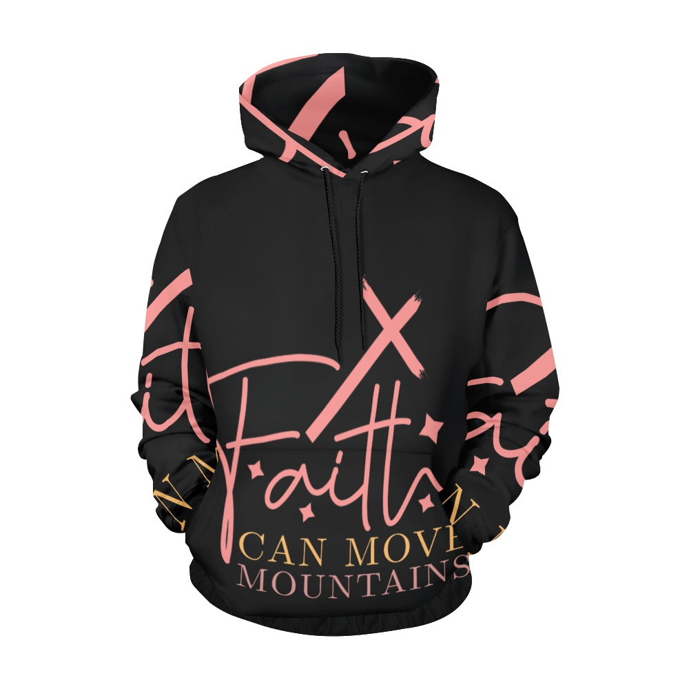 FAITH can move Mount Hoodie All Over Print Hoodie for Women (USA Size) (Model H13)