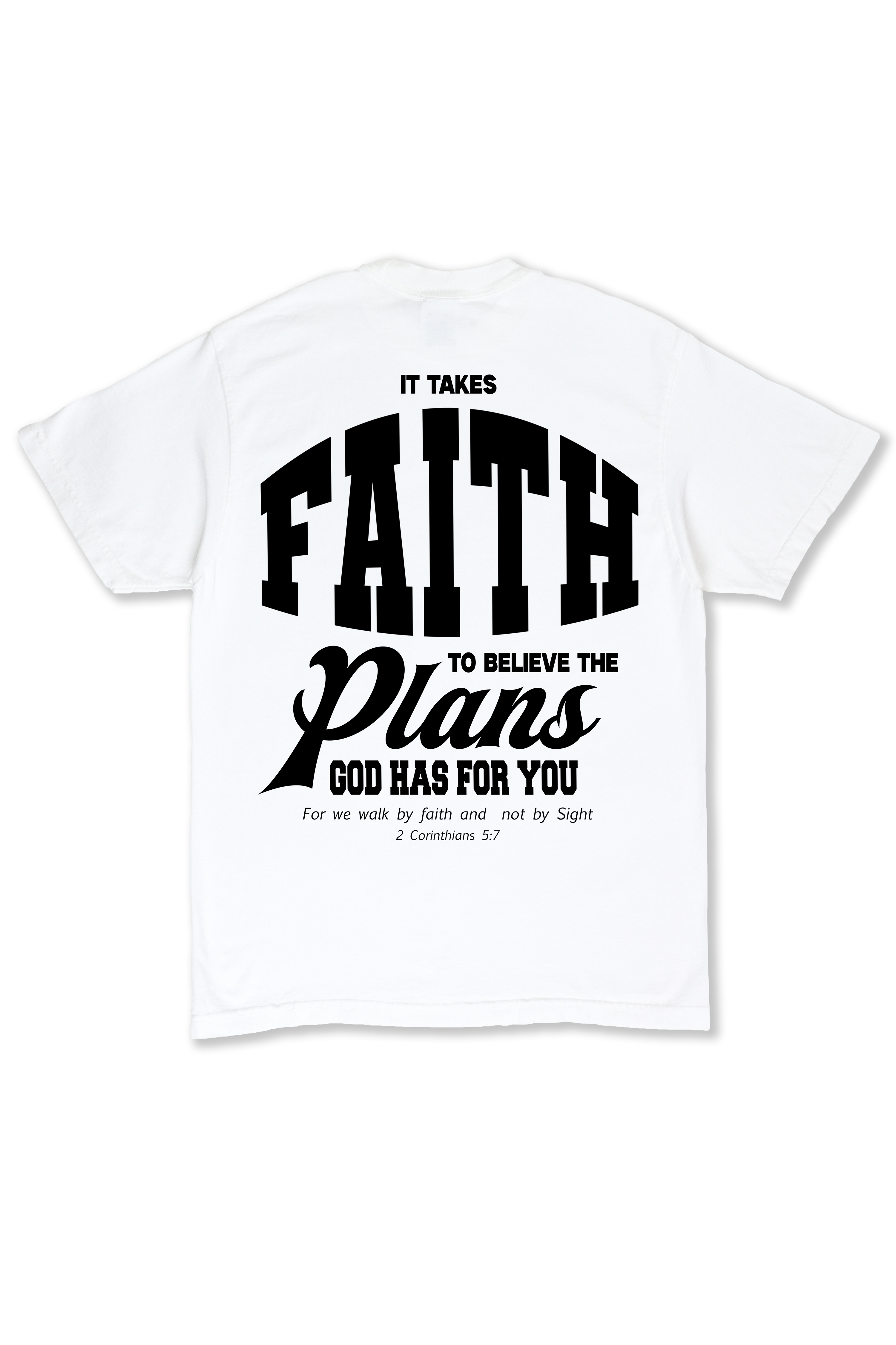 FAITH + PLANS Tee – White
