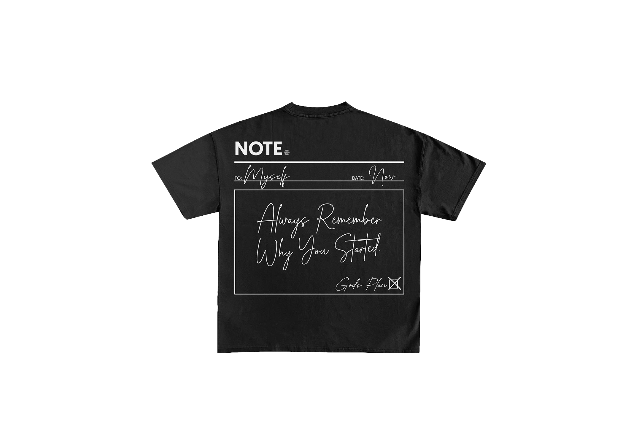 NOTE TO SELF Boxy Tee – Black
