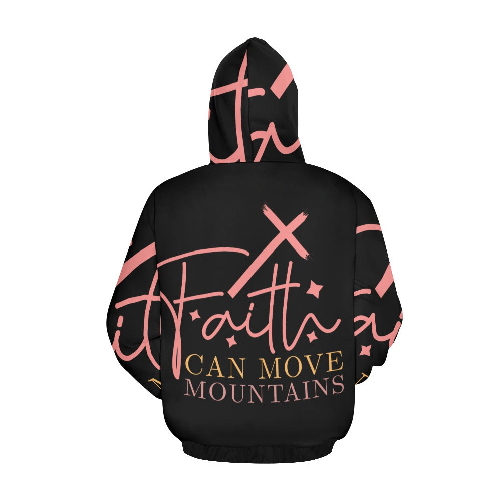 FAITH can move Mount Hoodie All Over Print Hoodie for Women (USA Size) (Model H13)