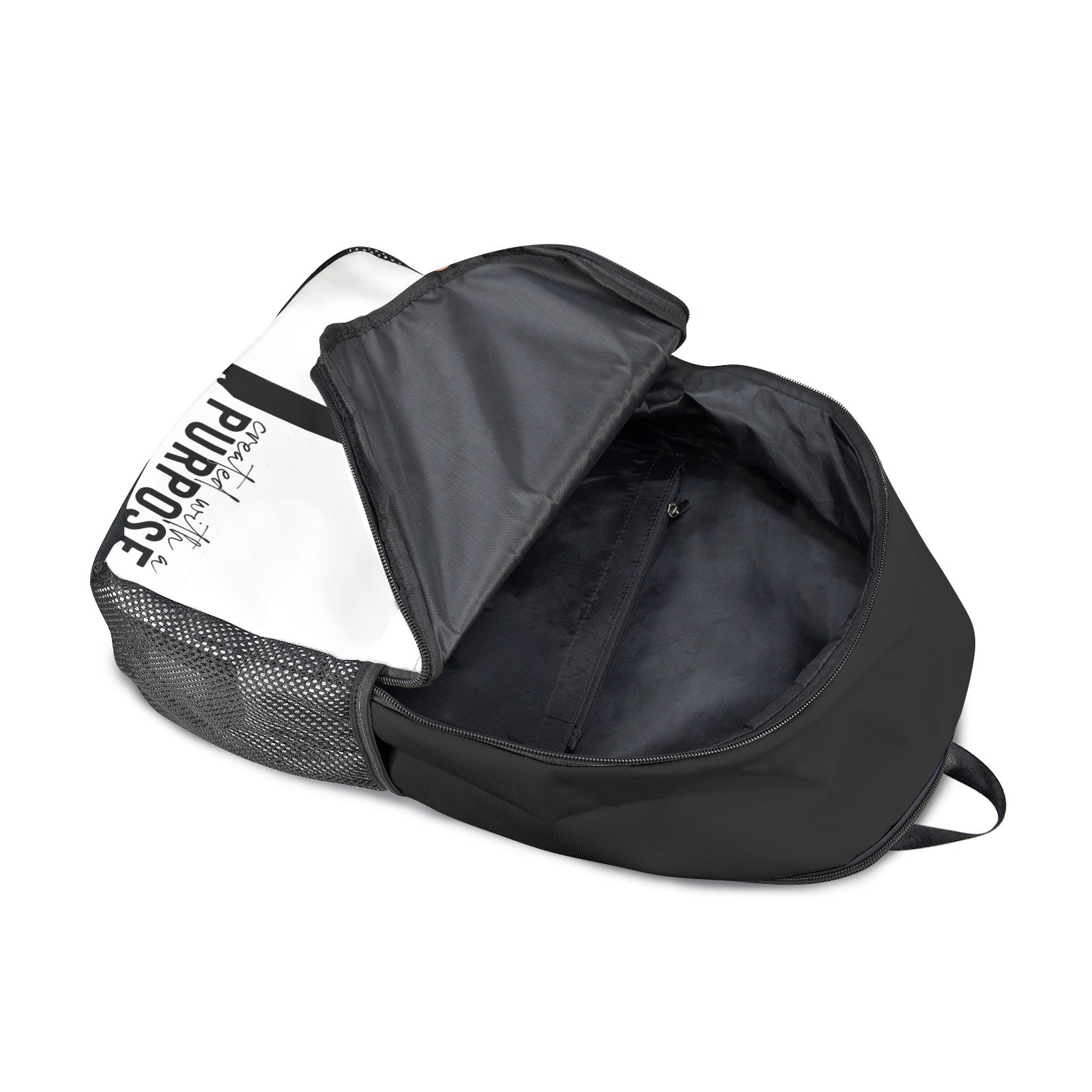 Created With A Purpose backpack Fabric Backpack with Side Mesh Pockets (Model 1659)