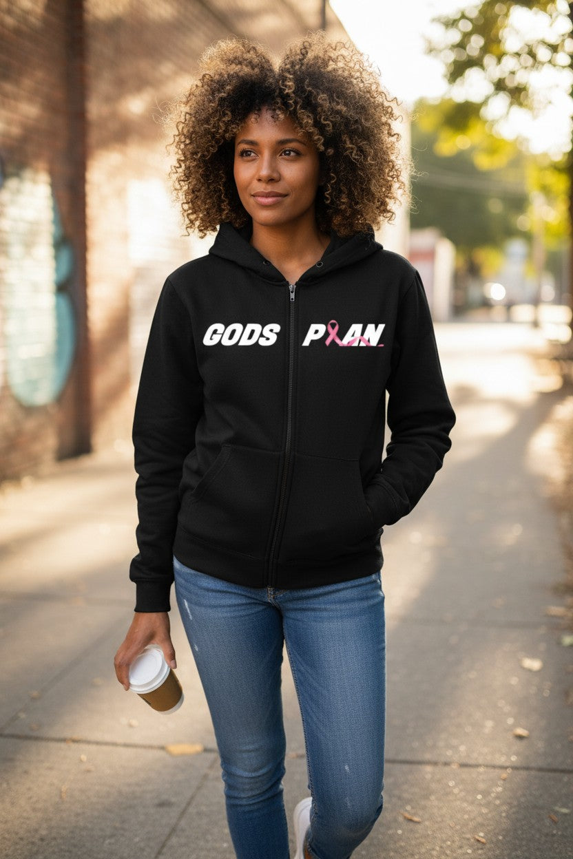 It Takes Faith "Breast Cancer Awareness Zip Up Hoodie